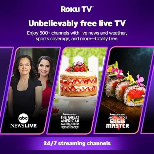 Aurzen Roku TV Smart Projector with Wifi and Bluetooth, Roku Streaming Experience Built-in, 1080P FHD, Dolby Audio, Auto Focus & Keystone, Zoom, Movie Portable Outdoor Mini Projector, White 3