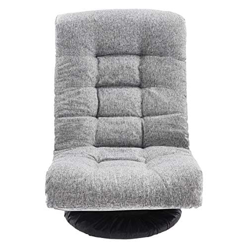 Amazon Basics Swivel Foam Lounge Chair with Headrest, Floor-Compatible, Adjustable, Gaming, 26.3D x 23.5W x 13.7H in, Grey 4