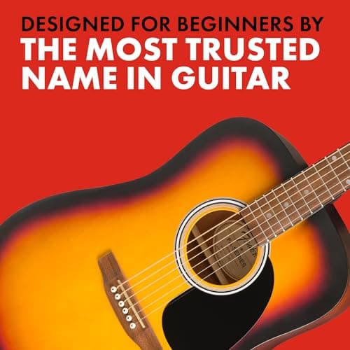 Fender FA-25 Dreadnought Acoustic Guitar, Beginner Guitar, with 2-Year Warranty, Includes Free Lessons, Sunburst 4