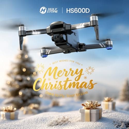 Holy Stone HS600D Drone with Camera for Adults 4K/30fps Video, 48MP/8K Photo, 3-Axis Gimbal with EIS, Level-6 Wind Resistance, 80-Min Flight Time, 6KM Long-Range Transmission, Smart Track, QuickShots 2