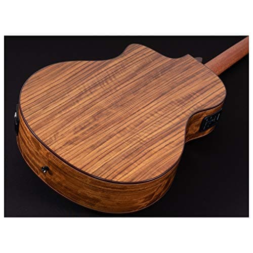 Washburn Bella Tono 6 String Acoustic-Electric Guitar, Right, Gloss Charcoal Burst (BTS9VCECH-D) 3