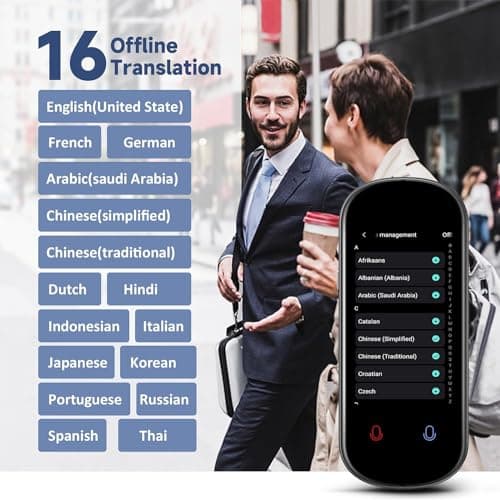 Language Translator Device, 137+ Languages Two Way Real Time Voice Translator Device Support Offline&Recording&Photo Translation, High Accurate Portable Instant Translator for Business Learning Travel 4