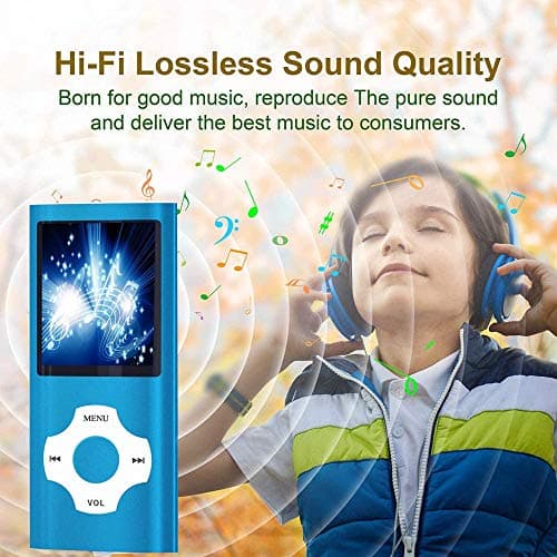 MP3 Player, Hotechs MP3 Music Player with 32GB Memory SD Card Slim Classic Digital LCD 1.82'' Screen MINI USB Port with FM Radio, Voice Record 5