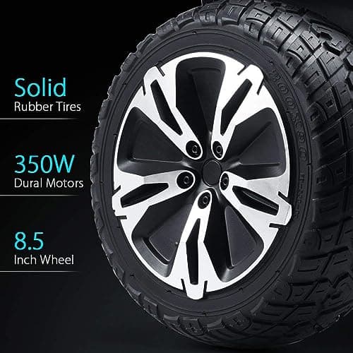 Gyroor Warrior 8.5 inch All Terrain Off Road Scooter with Bluetooth Speakers and LED Lights, UL2272 Certified Self Balancing Scooter 3