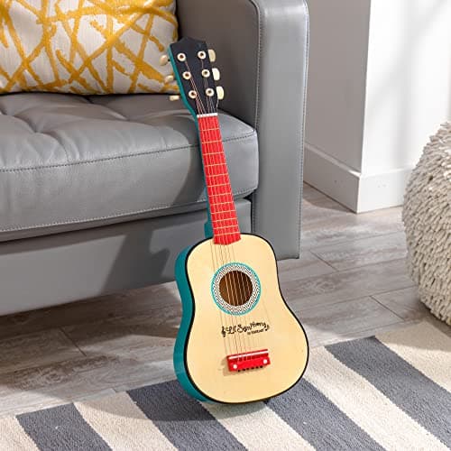 KidKraft Lil' Symphony Wooden Play Guitar, Kids Musical Instrument Toy, Gift for Ages 3+ 3