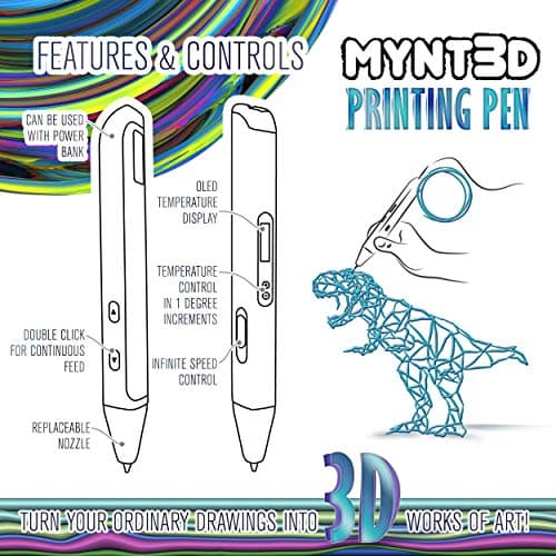 MYNT3D Professional Printing 3D Pen with OLED Display 4