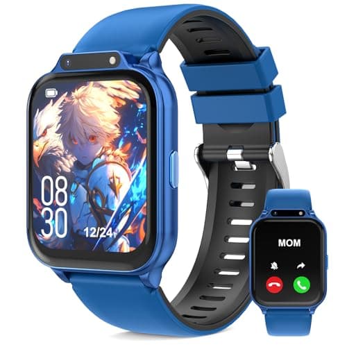 Smart Watch for Kids 1.85" with Fitness Tracker, Sleep Monitor, 22/100+ Sport Modes, DIY Dial, IP68 Waterproof, Step Counter, Heart Rate, Camera, with/Without APP, Gift for 3-12 Years Old Boys Girls