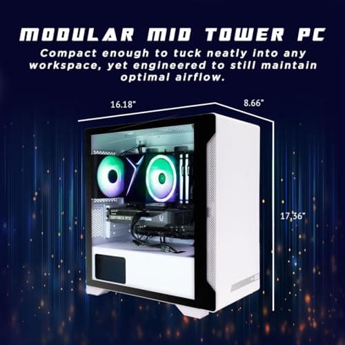 ZOTAC MEK AI-Enhanced Gaming PC Desktop Computer - NVIDIA GeForce RTX 5060, AMD Ryzen 5 7600 up to 5.1GHz, 16GB RGB DDR5, 1TB NVME M.2 SSD, 650W 80+ Gold PSU, WiFi 5,BT 5.2, Windows 11 Home 5