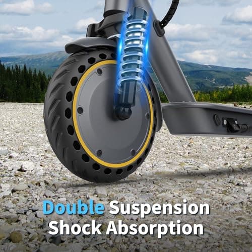 WERHY H5PRO Electric Scooter with Dual Suspension, 350W Brushless Motor & 19 MPH, 15 Miles Long Range, 8.5" Solid Tires, Folding Sport Scooters for Adults with Dual Brake System and APP 4