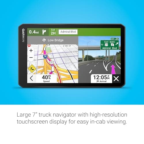 Garmin dezl OTR720, Large 7' GPS Navigator, Custom Truck Routing, Satellite Imagery, Wind Speed, Community-Shared Loading Docks & Parking Availability 3