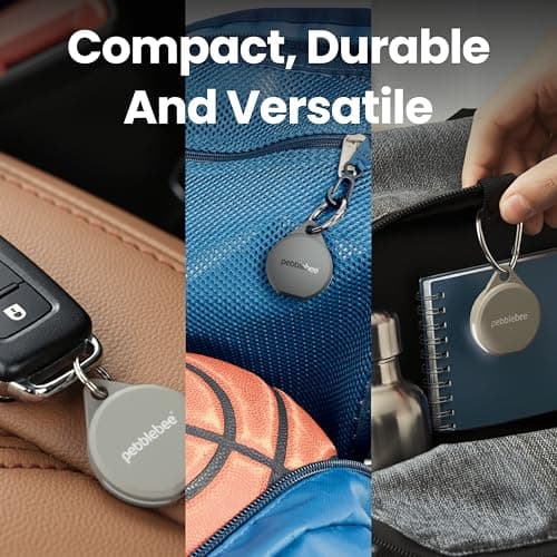 Pebblebee Clip 5 | Rechargeable Bluetooth Tracker Tag for Keys & Bags | Alternative to Air Tag & Android Trackers | 130 dB Siren, Bright LED Strobe, 12-Month Battery, Alert Safety Mode & Phone Finder 2