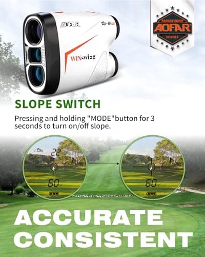 AOFAR GX-6F PRO Golf Rangefinder with Slope and Angle Switch, Flag Lock with Pulse Vibration and Continuous Scan, Tournament Designed, 600 Yards Rangefinder for Distance Measuring 3