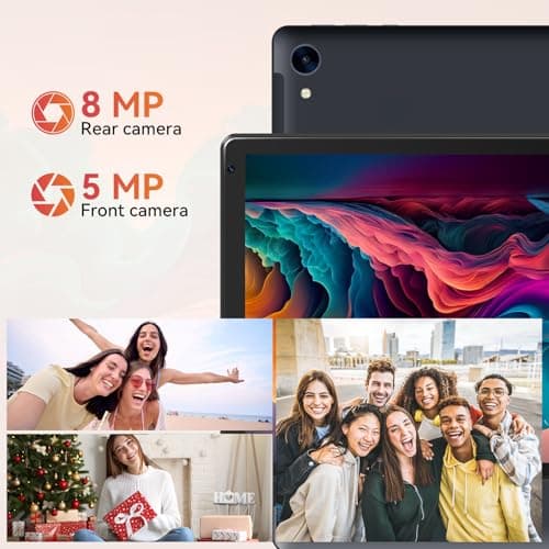 URAO Tablet,10.1" Android Tablet with Octa-core Processor 24GB RAM 128GB ROM HD IPS Touchscreen 8H Battery, Wi-Fi 6, BT 5.0, Dual Camera, Android 15 Tablets 2025 4