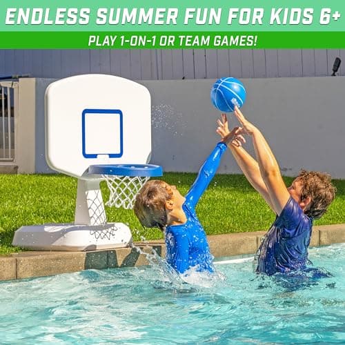 GoSports Splash Hoop Classic Swimming Pool Basketball Game - White 4