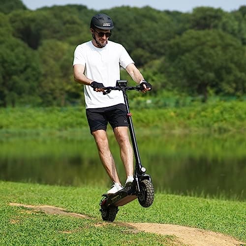 iScooter Electric Scooter Adults, 10" Tires, 800W Motor E-Scooter Up to 25 Miles Range, Top Speed 25 MPH, Adjustable Handlebar Height, Folding Commuting Electric Scooter for Adults-iX3 4