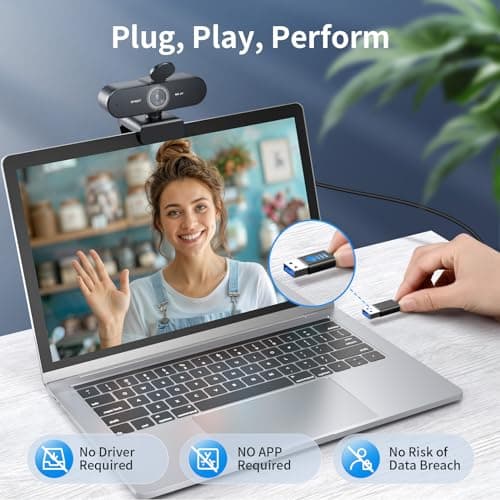 EMEET NOVA 4K Webcam for PC - Ultra 4K HD, PDAF Autofocus, Dual Noise-Cancelling Mics, 73° FOV, Auto Light Correction, USB-A, Privacy Cover, Ideal for High-End Business Meetings&Live Streaming 5