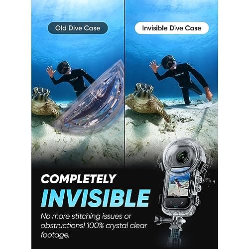 Insta360 X3 Invisible Dive Kit - Waterproof 5.7K 360 Action Camera, Dive Case, Selfie Stick, Dual 1/2" 48MP Sensors, Stabilization, 360 Horizon Lock, 4K Single-Lens, AI Editing 3