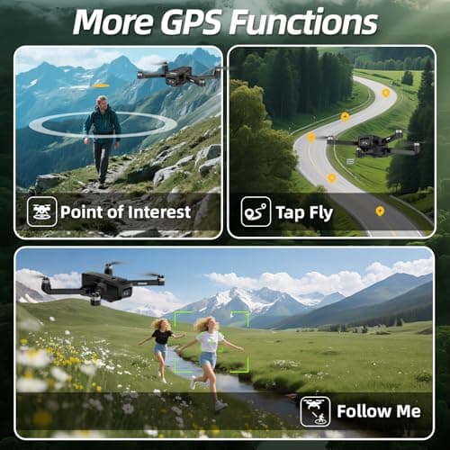 GPS Drone with EIS 4K Camera, 4.5" FPV Screen, 5GHz Transmission Foldable Drone with Brushless Motor, Auto Return Follow Me & 32G SD Card, Gesture Control, Al Track&Orbit Mode for Adults/Kids/Beginners 5