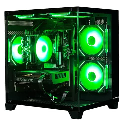 ALCPOK Gaming PC Desktop Computer,Core i5 14400F 2.5GHz RTX 5060 8G GDDR7,32GB 3200Mhz RAM 1TB NVME.2 SSD,550W Bronze PSU,Prebuilt PC Tower for Office Gaming