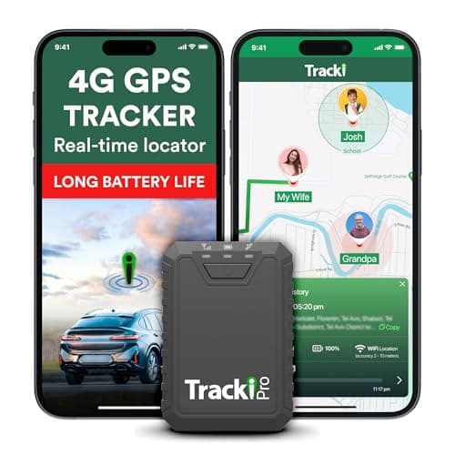 Tracki Pro GPS Tracker for Vehicles, USA made tech. Up to 7 Months Batt. Waterproof Magnetic 4G LTE Long Battery Life 2-7 Month, Unlimited Distance, Subscription Required, Multi Alerts, Hidden Tracker