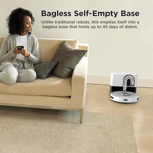 Shark AI Ultra Voice Control Robot Vacuum with Matrix Clean Navigation, Home Mapping, 60-Day Capacity, XL Self-Empty Base for Homes with Pets, Carpet & Hard Floors, Cool Grey 3