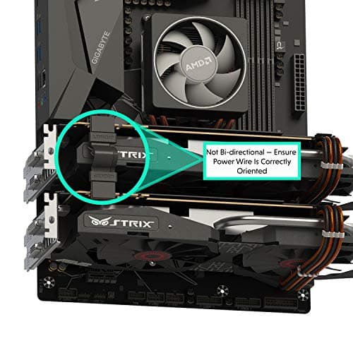 LINKUP - Flexible SLI Bridge GPU Cable Extreme High-Speed Technology Premium Shielding 85 ohm Design for NVIDIA GPUs Graphic Cards┃NOT Compatible with AMD or RTX 2000/3000 GPU - [6 cm] 4