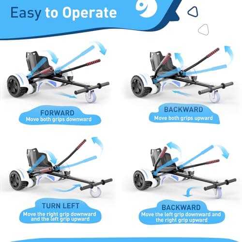 Hiboy HC-01 Hoverboard Kart Seat Attachment Accessory for 6.5" 8" 10" Two Wheel Self Balancing Scooter 4