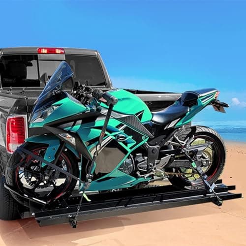 ECOTRIC 600LBS Black Motorcycle Carrier Mount Dirt Bike Rack Hitch Hauler |with Loading Ramp| Superior Heavy Duty (You Will Receive Two Packages for This Item) 4