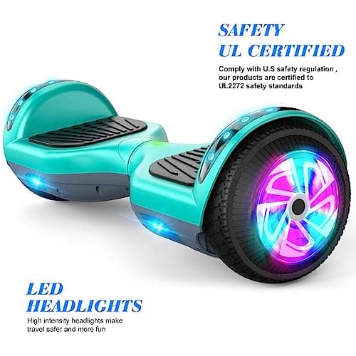 FLYING-ANT Self Balance Scooter 6.5" with Speaker and LED Lights Red 5
