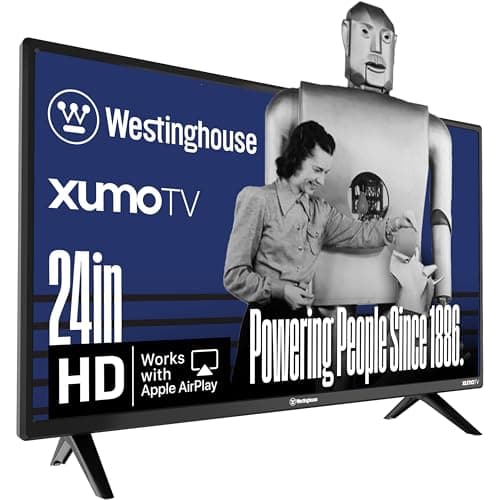 Westinghouse 24-inch Smart TV, HD Xumo TV with Voice Remote, Flat Screen Television w/Dolby Atmos, Bluetooth, Apple AirPlay, Wi-Fi & Mobile Connectivity