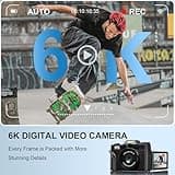 Yatao Digital Cameras for Photography and Vlogging, 6K 64MP Flip Screen, Dual Lens, Microphone for Video, 64GB TF Card, Compact Photo WiFi Camera for YouTube Kit Travel, Beginners (Black) 2