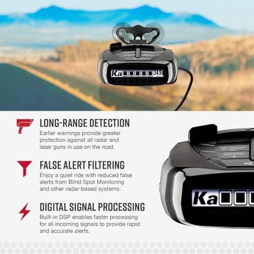 Cobra RAD 480i Laser Radar Detector – Long Range Detection, Bluetooth, Apple CarPlay and Android Auto Compatible, LaserEye Front and Rear Detection, Digital Signal Processing, Black 3