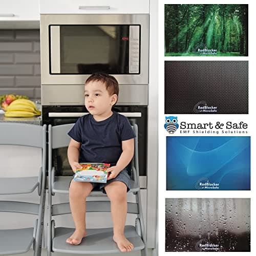 Smart-Safe.com MicroSafe EMF Blocker Microwave Cover - Magnetic EMF Shield, MF & RF Frequency Protection 100% - EMF Blockers for Home Appliances, Easy Apply EMF Protection - Jungle Spirit, Medium 14" 3