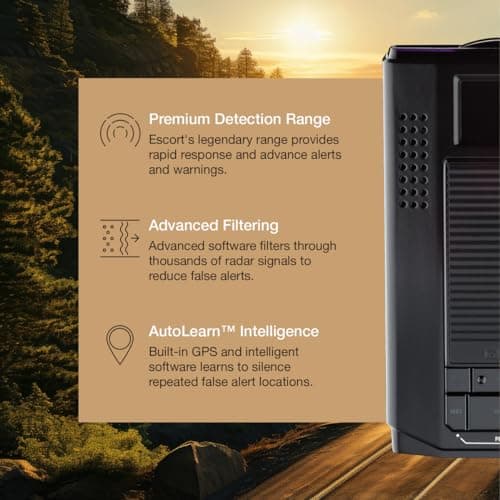 Bundle of Escort MAX 3 Laser Radar Detector + Escort USB-C to RJ11 Radar Power Cord 3