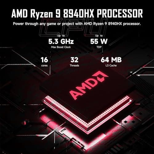 HP Omen RTX 5060 Gaming Laptop, 16.1" FHD+ 144Hz, AMD Ryzen 9 8940HX, 32GB DDR5 RAM, 1TB SSD, RGB Backlit KB, RJ-45, Bundle with Thunderobot 7 in-1 USB-C Hub, Black, Windows 11 Home 2