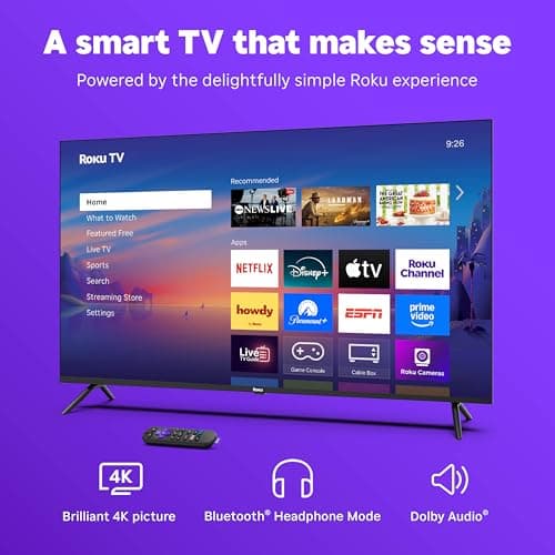 Roku Smart TV 2025 – 50-Inch Select Series, 4K HDR TV – RokuTV with Enhanced Voice Remote – Flat Screen LED Television with Wi-Fi for Streaming Live Local News, Sports, Family Entertainment 3