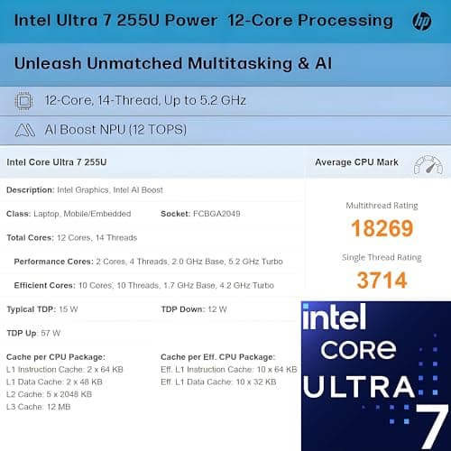 HP EliteBook 6 G1i 16" FHD+ Copilot AI Business Laptop Computer, Intel 12-Core Ultra 7 255U, 32GB DDR5 RAM, 1TB PCIe SSD, WiFi 6E, BT 5.3, 5MP Webcam, Backlit KB, Fingerprint Reader, Windows 11 Pro 2