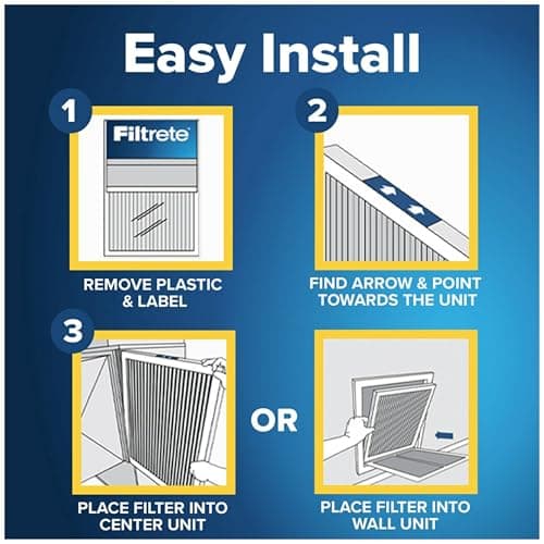 Filtrete 16x25x1 AC Furnace Air Filter, MERV 11, MPR 1000, Micro Allergen Defense, 3-Month Pleated 1-Inch Electrostatic Air Cleaning Filter, 2 Pack (Actual Size 15.719 x 24.72 x 0.84 in) 3