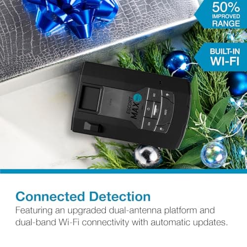 Escort MAX 360c MKII Laser Radar Detector - Dual-Band Wi-Fi and Bluetooth Enabled, 360° Directional Arrows, Exceptional Range, Shared Alerts, Apple CarPlay and Android Auto Compatible, Black 3