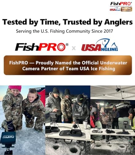 [FishPRO® 2026 Upgrade] NO.1 HD 1080P Underwater Fishing Camera 7'' IPS- w/10,000mAh (Ease To Use) Ice Fishing Camera Underwater, Fish Finder Camera for Ice Lake Boat Fishing w/USB-C, LED+IR, 25m/82ft 2