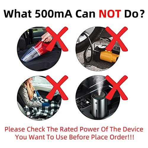 iSaddle Universal AC to Car Cigarette Lighter Socket Adapter Converter Vehicle Power Inverters Vehicle Amplifier Power (US Plug, Output: 12V 500mA) 110V AC to 12V DC 2