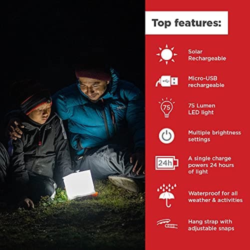 LuminAID Solar Camping Lantern - Inflatable LED Lamp Perfect for Camping, Hiking, Travel and More - Emergency Light for Power Outages, Hurricane, Survival Kits - As Seen on Shark Tank 2