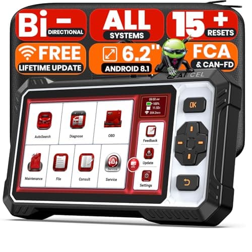 OBD2 Scanner ANCEL FX6100 Bidirectional Scan Tool, All Systems Car Diagnostic Scanner, Code Reader with Active Test,15+ Reset, Oil/EPB/BMS/ABS Bleeding/SAS/D-PF Reset, FCA&CANFD, AutoVin, Free Upgrade
