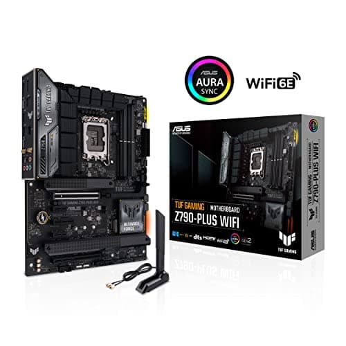 ASUS TUF Gaming Z790-Plus WiFi LGA 1700(Intel 14th,12th &13th Gen) ATX Gaming Motherboard(PCIe 5.0,DDR5,4xM.2 Slots,16+1 DrMOS,WiFi 6,2.5Gb LAN,Front USB 3.2 Gen 2 Type-C,Thunderbolt 4(USB4),Aura RGB) 2