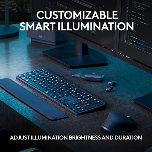 Logitech MX Keys S Wireless Keyboard, Low Profile, Fluid Precise Quiet Typing, Programmable Keys, Backlighting, Bluetooth, USB C Rechargeable, for Windows PC, Linux, Chrome, Mac - Graphite 3