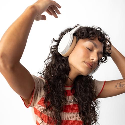 Skullcandy Hesh ANC Wireless Over-Ear Bluetooth Headphones with Extra USB-C Charging Cable, Active Noise Canceling, 22 Hrs Battery, Foldable Lightweight Design, Microphone iPhone Android - Mod White 4