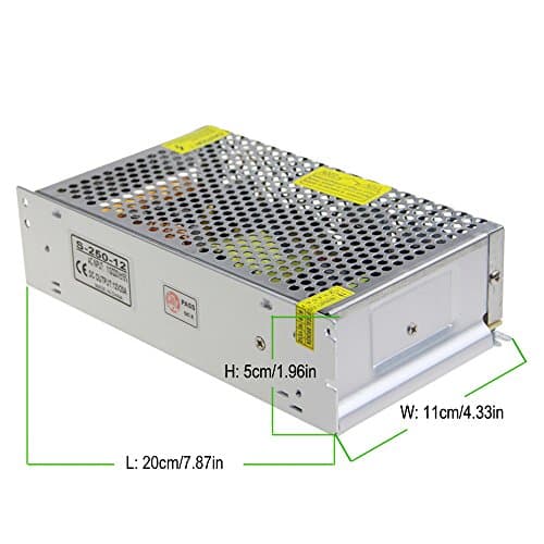 ALITOVE DC 12V 20A 240W Power Supply Transformer Switch AC 110V / 220V to DC 12V 20amp Switching Adapter Converter LED Driver for LED Strip Light CCTV Camera Security System 5