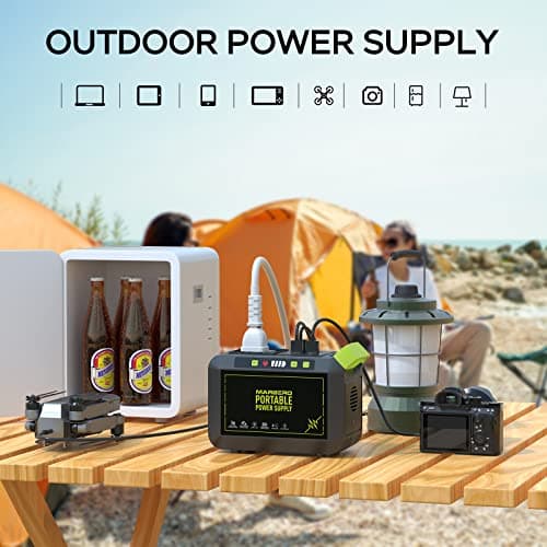MARBERO Portable Power Station 88Wh Camping Lithium Battery Solar Generator Fast Charging with AC Outlet 120W Peak Power Bank(Solar Panel Optional) for Home Backup Outdoor Emergency RV Van Hunting 5