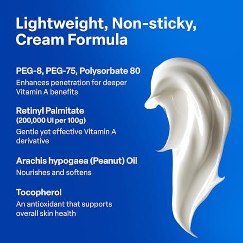 A313 French Pharmacy Vitamin A (Retinoids) Lightweight Face Cream for Anti-Aging, Reduce Wrinkles, Prevents Acne Breakouts, and Hyperpigmentation - Skincare for Smooth, Radiant Skin - 50g Cream 3