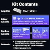 CEL-FI GO G41 | Cell Phone Booster for Home | 4G, 5G, AT&T, Verizon & T-Mobile | Up to 15,000 Sq Ft Coverage | 100 dB Cell Phone Signal Booster | FCC Approved (1x Antenna w/Grid) 4